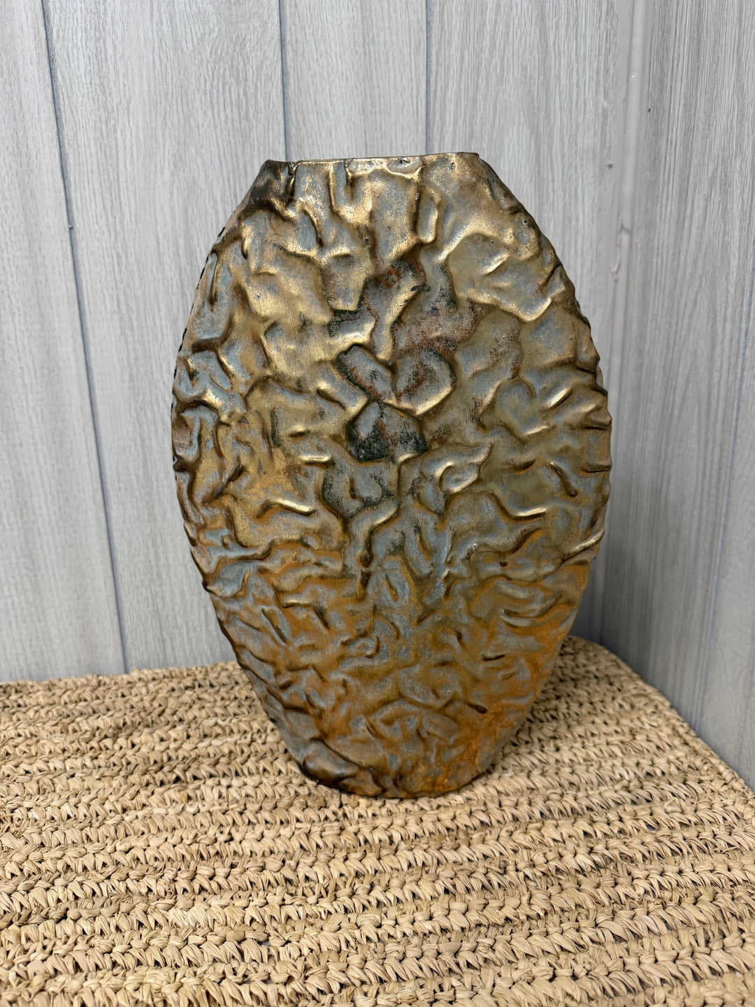 Bronzed Terrain Sculptural Vase