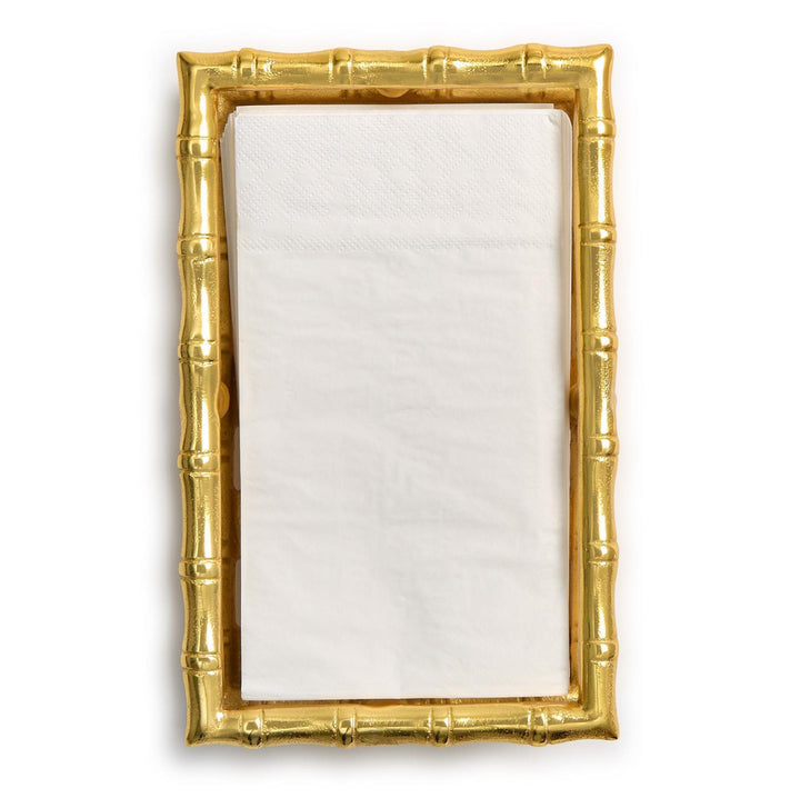 Gold Faux Bamboo Guest Napkin Holder