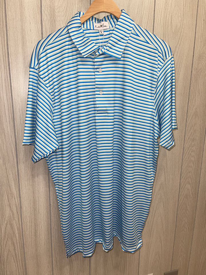 Blue & Teal Stripe Polo