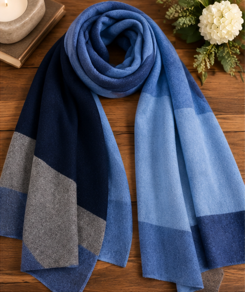 The Windsor Colorblock Cashmere Wrap