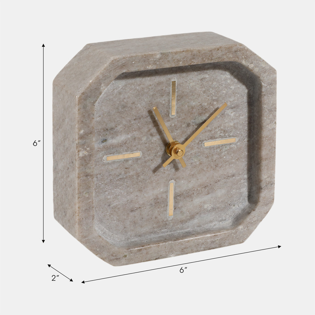 Stoneview Marble Table Clock