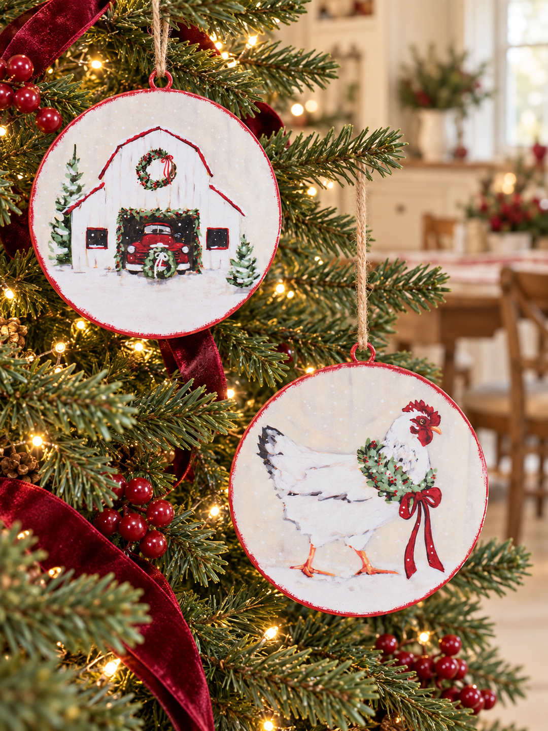 Iron Farm Disc Ornaments