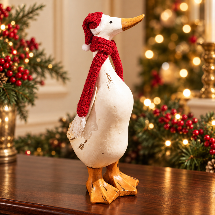 Christmas Scarf Duck Décor