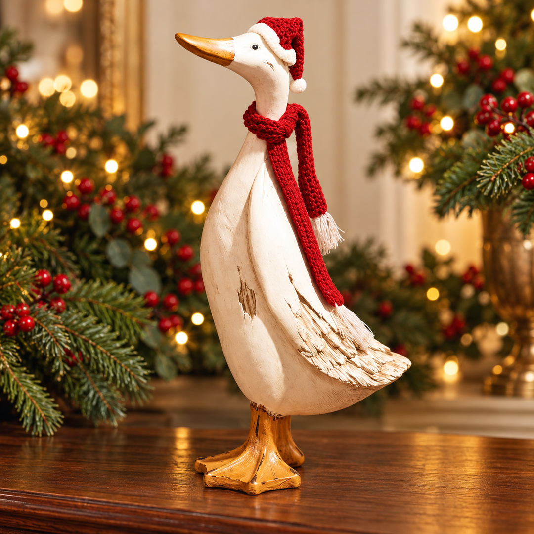 Christmas Scarf Duck Décor
