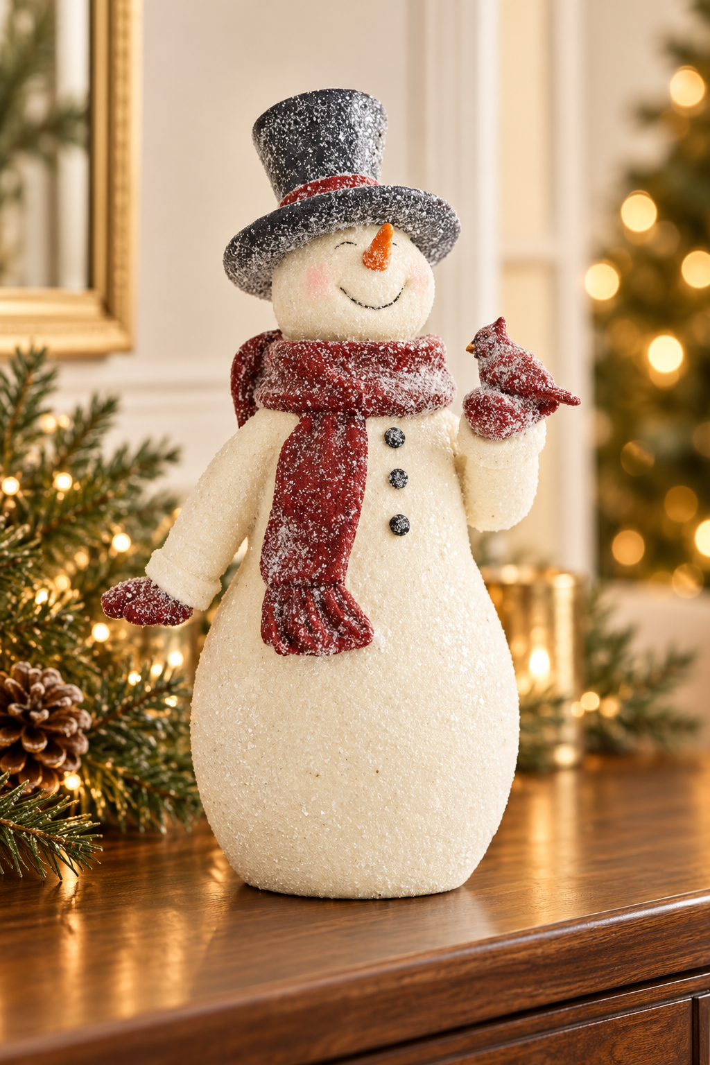 Frosted Winter Friends Snowman Figurines