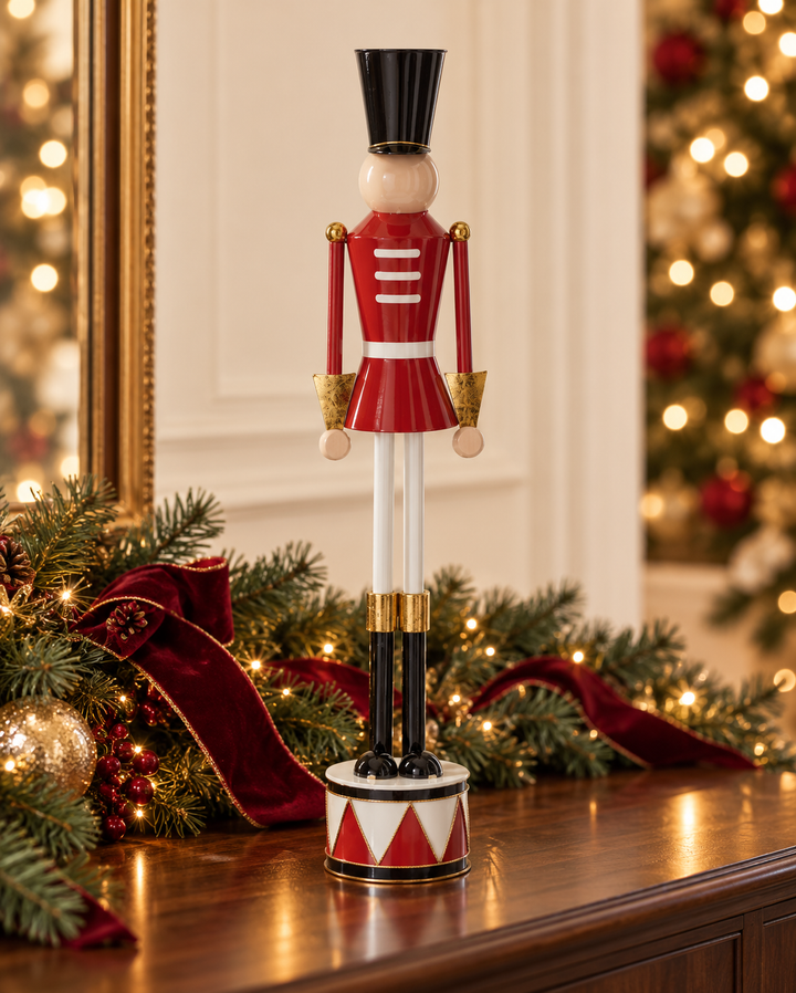 Regal Christmas Drum Soldier Figurines