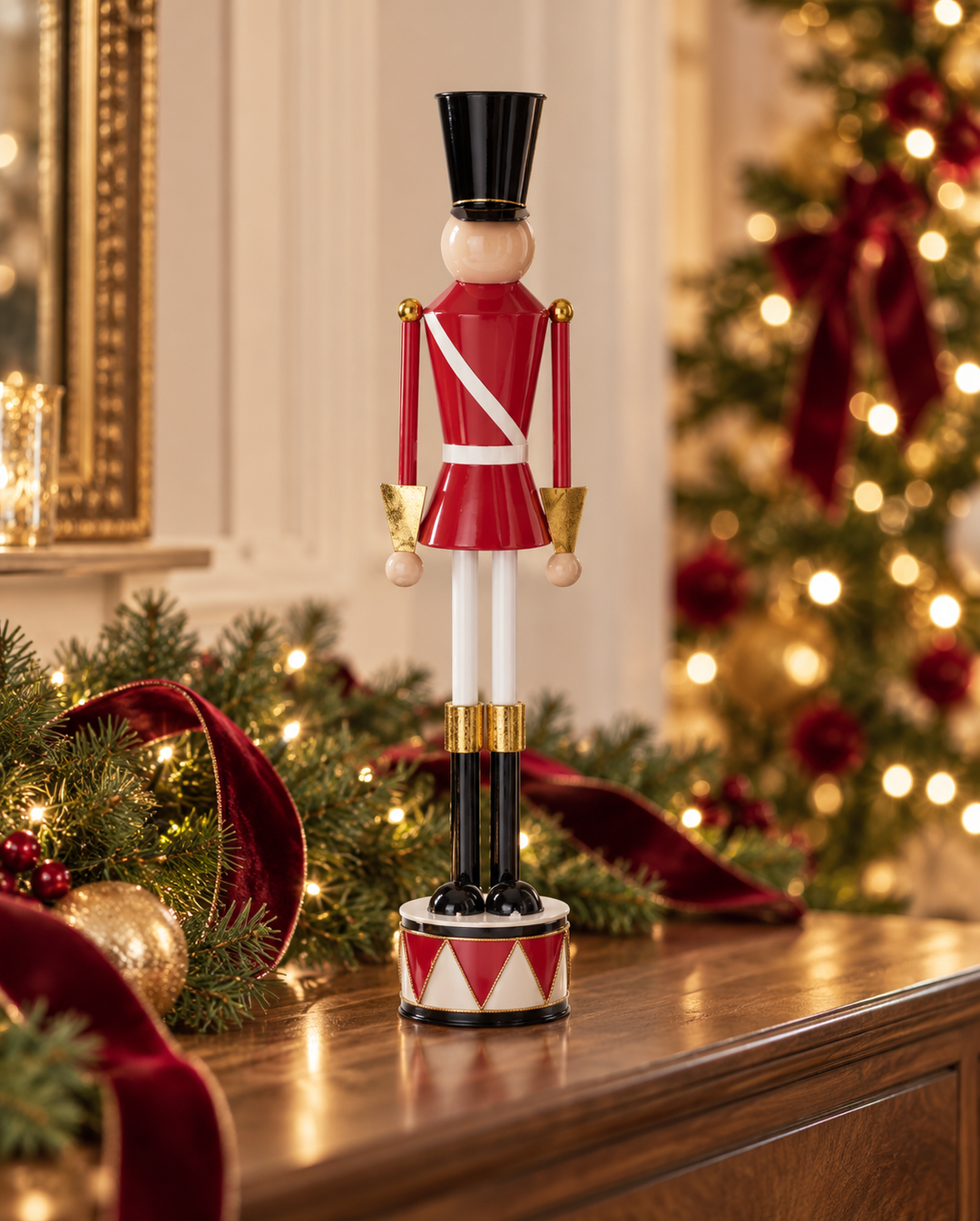 Regal Christmas Drum Soldier Figurines