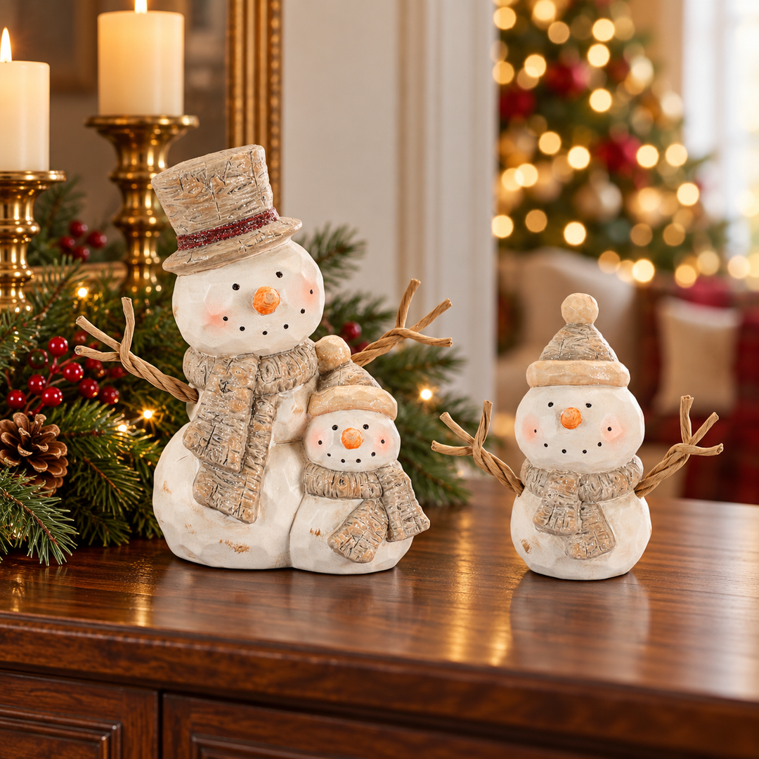 Winter Charm Terra Cotta Snowmen – Two Styles