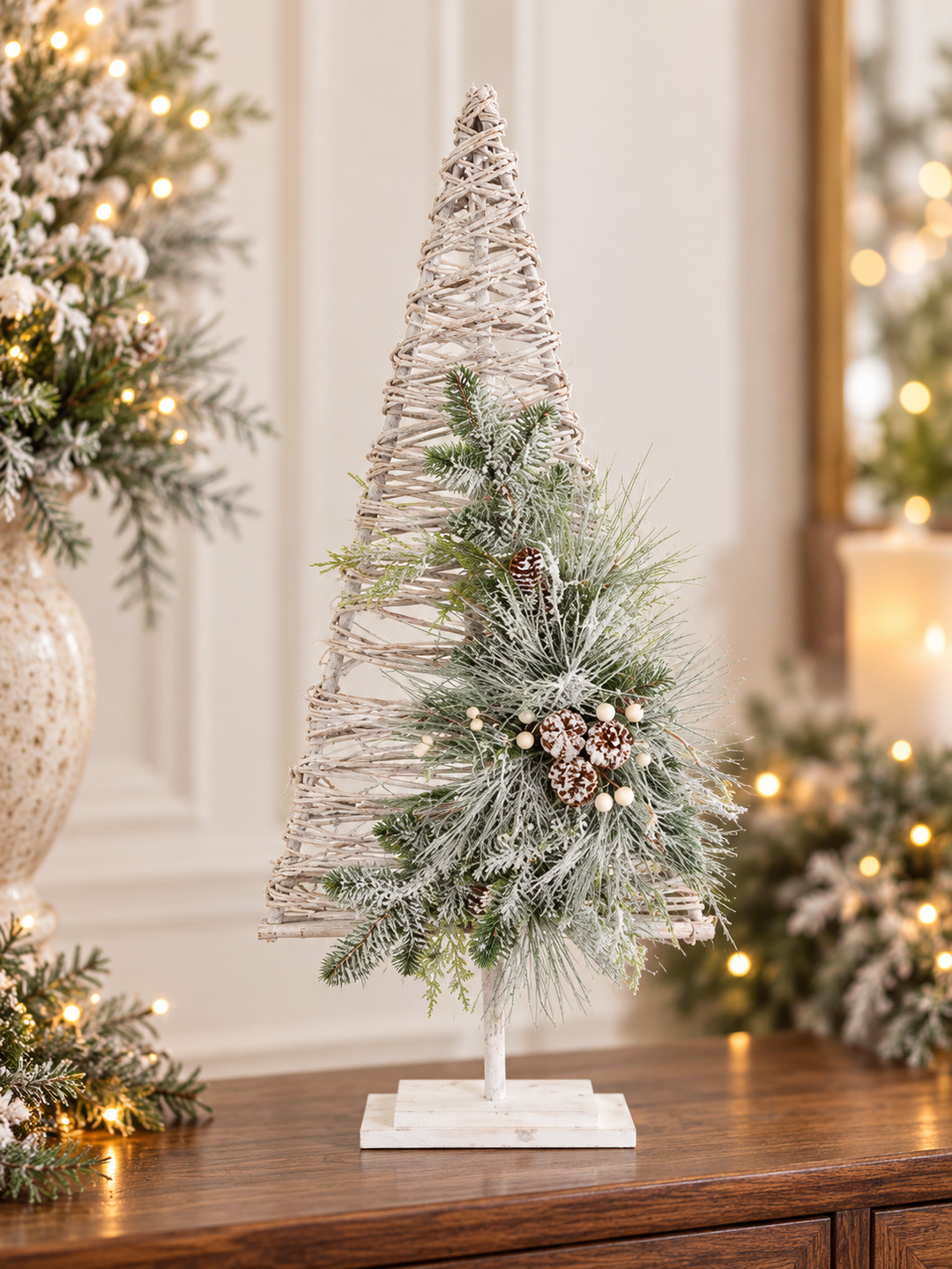 Frosted Woodland Woven Christmas Trees