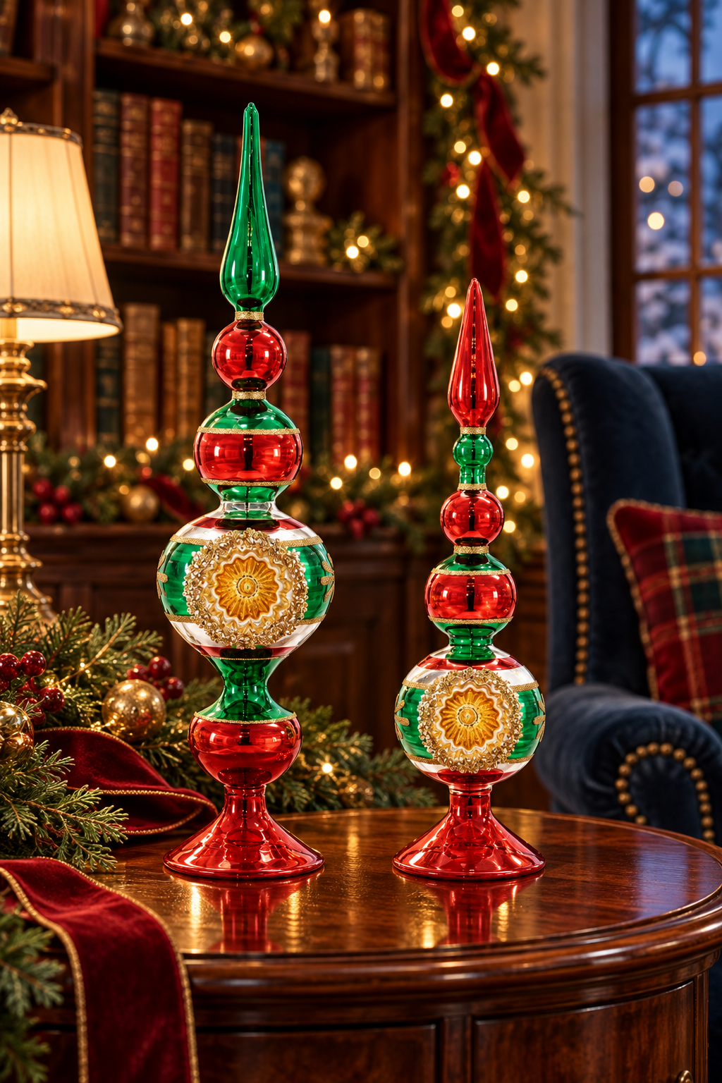 Christmas Heirloom Glass Reflector Finial – 14″ or 17.5″