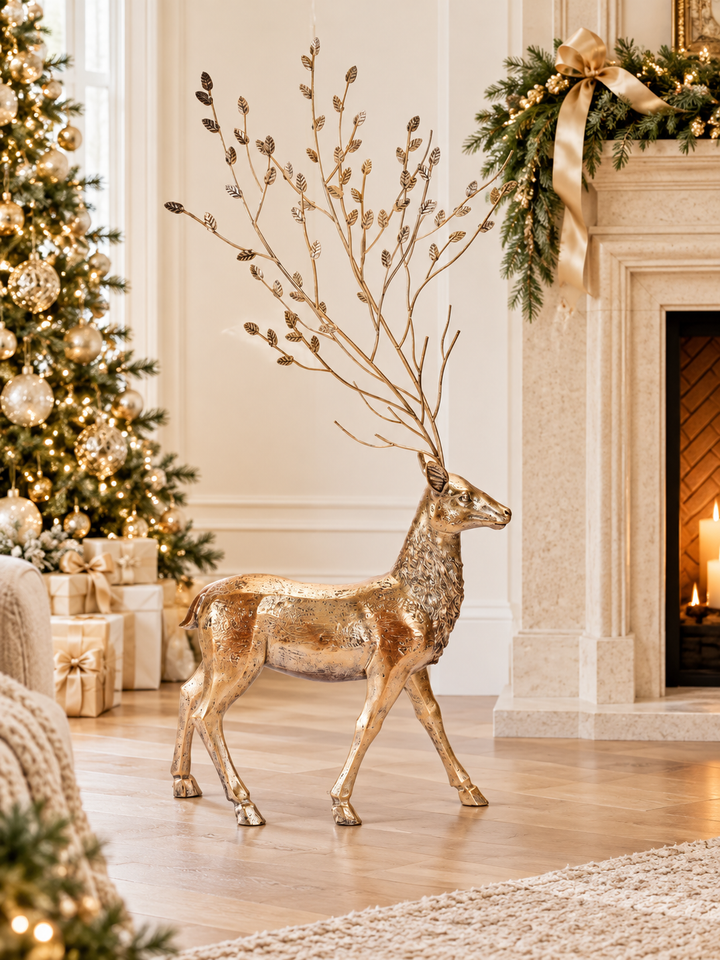 Gilded Woodland Deer – 40"