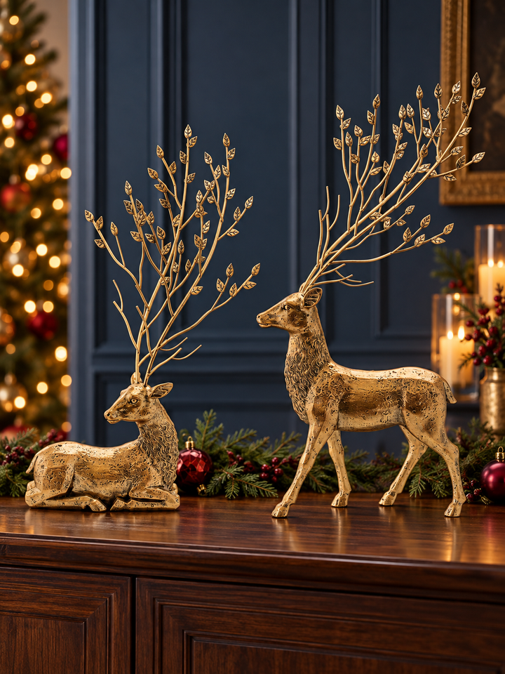 Gilded Woodland Deer – 21″ & 25″