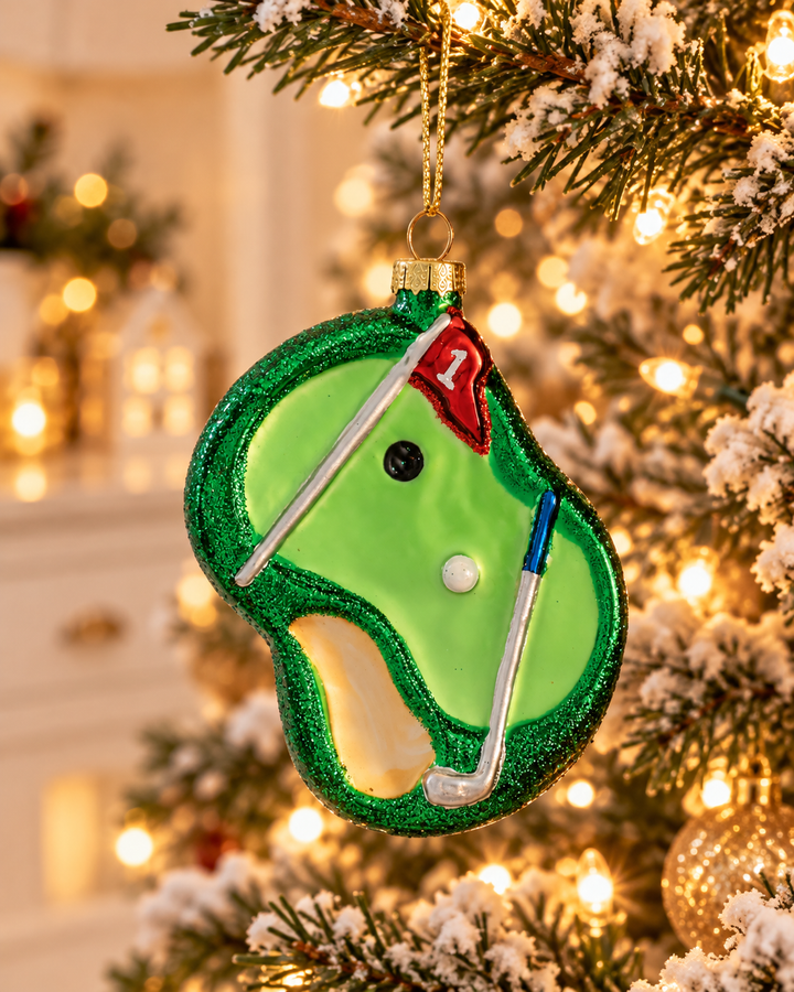Christmas on the Green Golf Hole Ornament — 3"