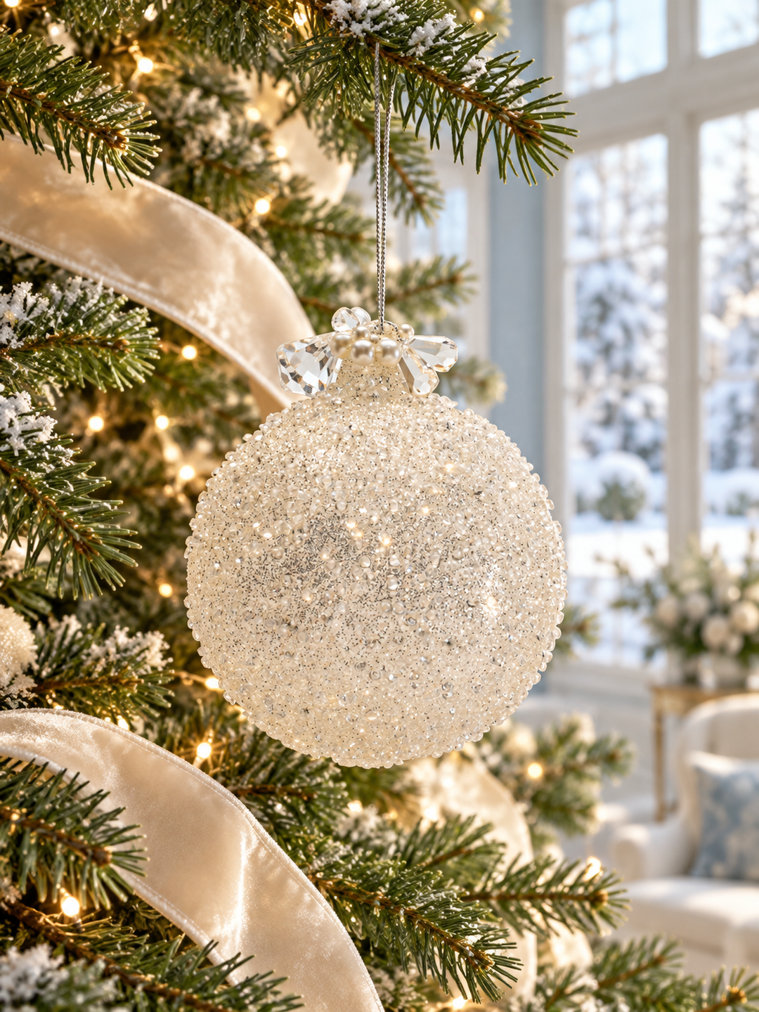 Winter Opulence Glass Ornament