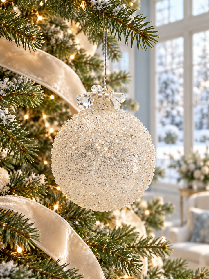 Winter Opulence Glass Ornament