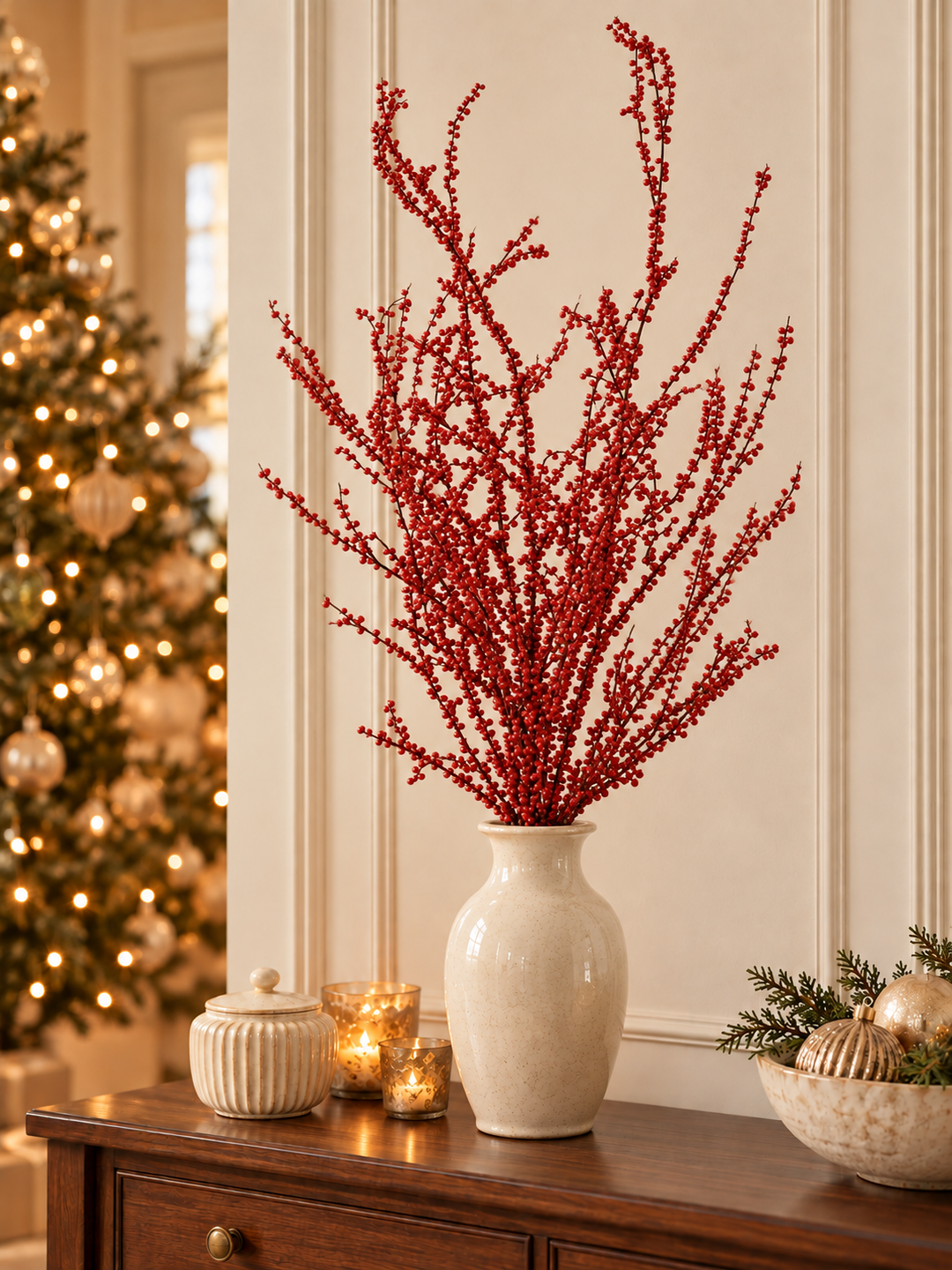 Christmas Cheer Red Berry Bundle – 35″