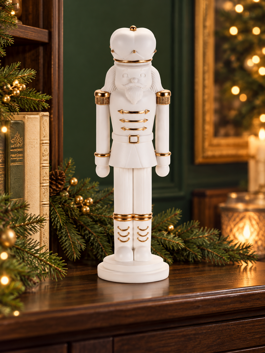 Winter Palace White & Gold Nutcracker