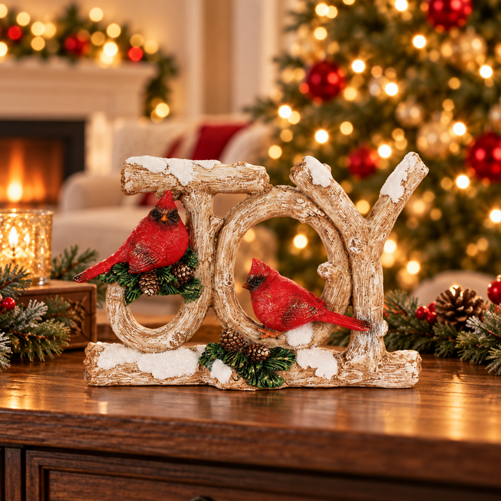 Woodland Joy Cardinal Tabletop Décor