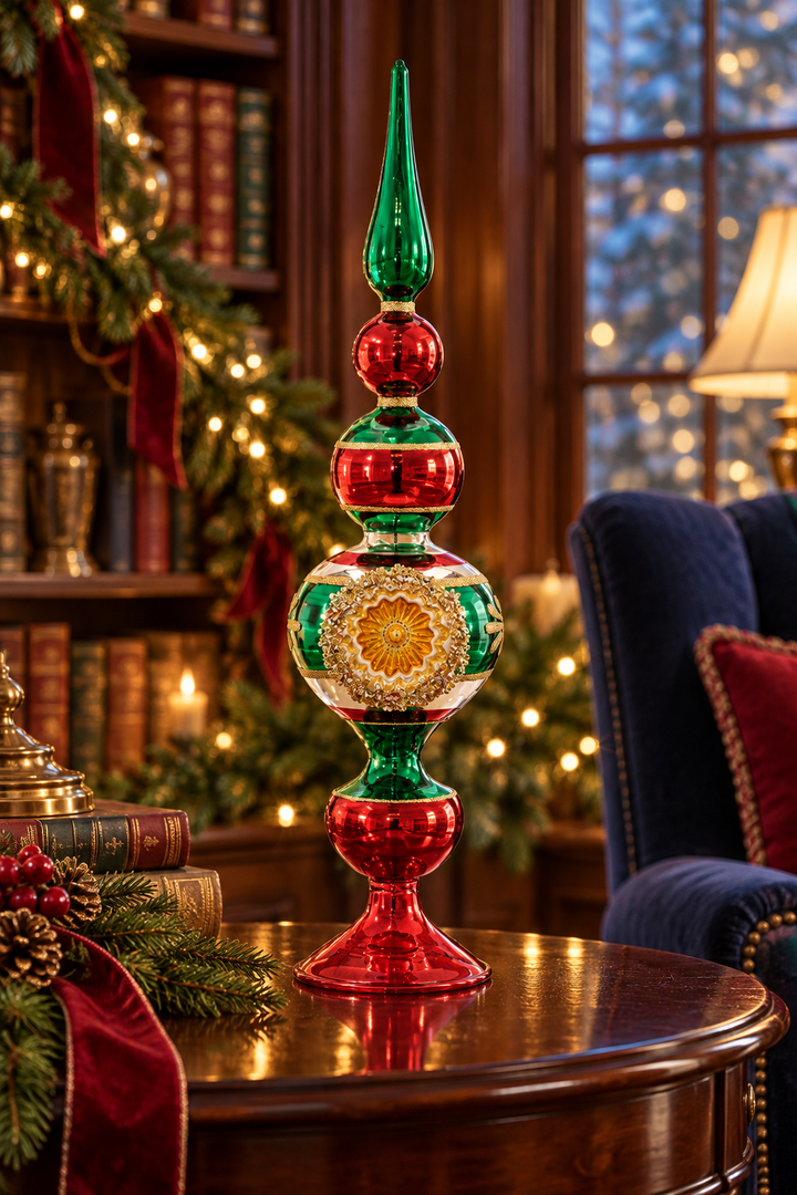 Christmas Heirloom Glass Reflector Finial – 14″ or 17.5″