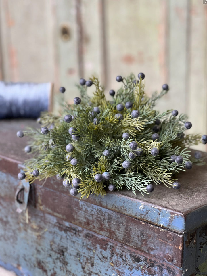 Midnight Blue Juniper Half Sphere — 12"