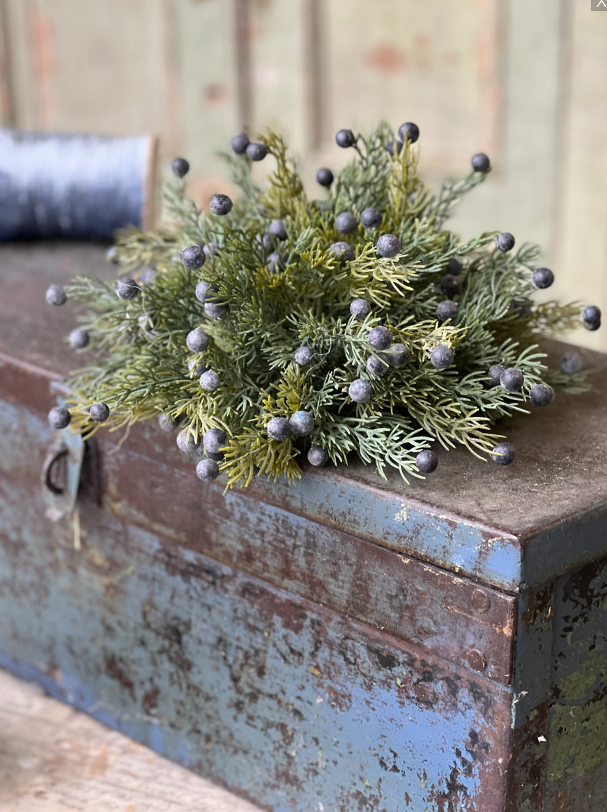 Midnight Blue Juniper Half Sphere — 12"