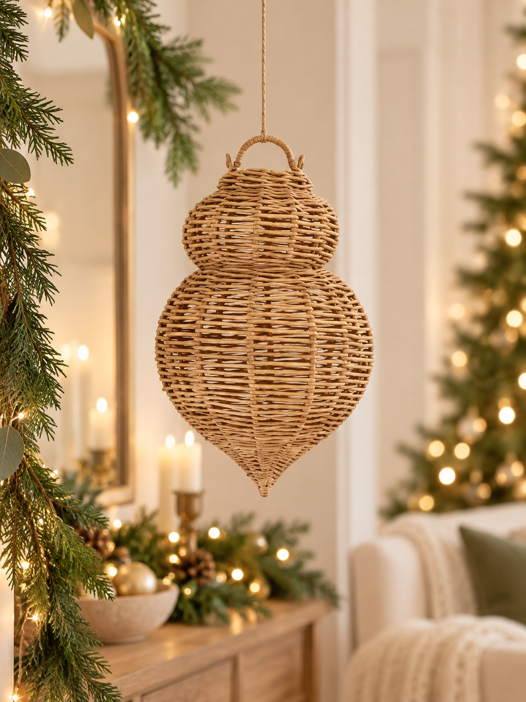 Natural Seagrass Hanging Ornaments
