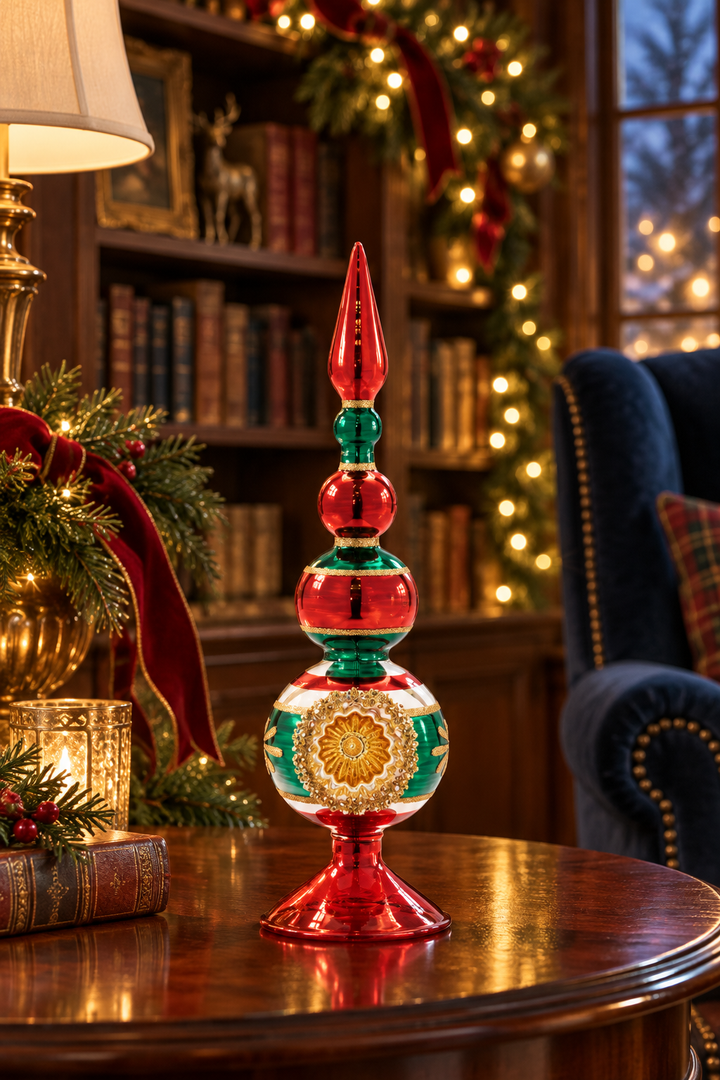 Christmas Heirloom Glass Reflector Finial – 14″ or 17.5″