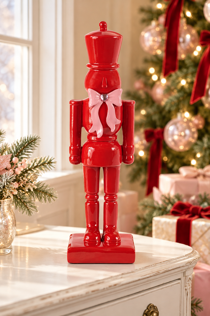 Sugarplum Christmas Soldier with Jeweled Bow – 10″