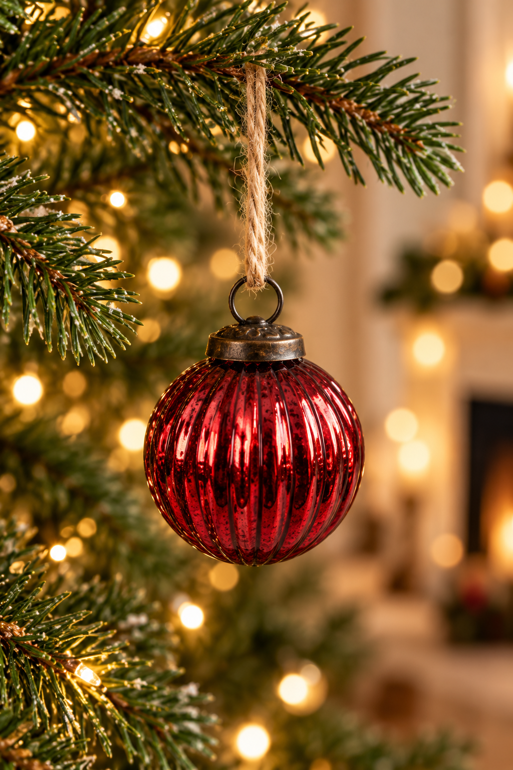 Vintage Ruby Red Mercury Glass Ornaments