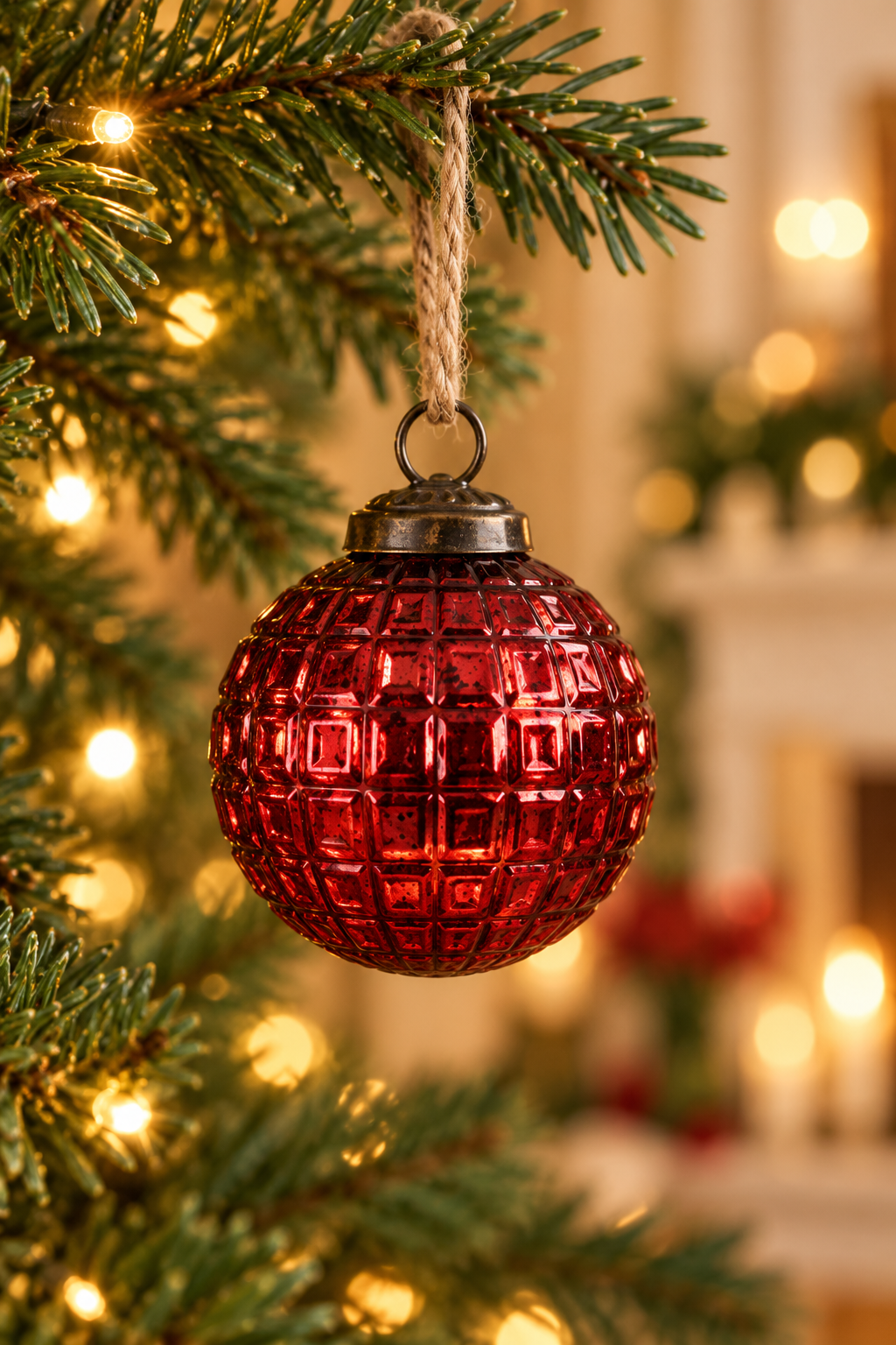 Vintage Ruby Red Mercury Glass Ornaments