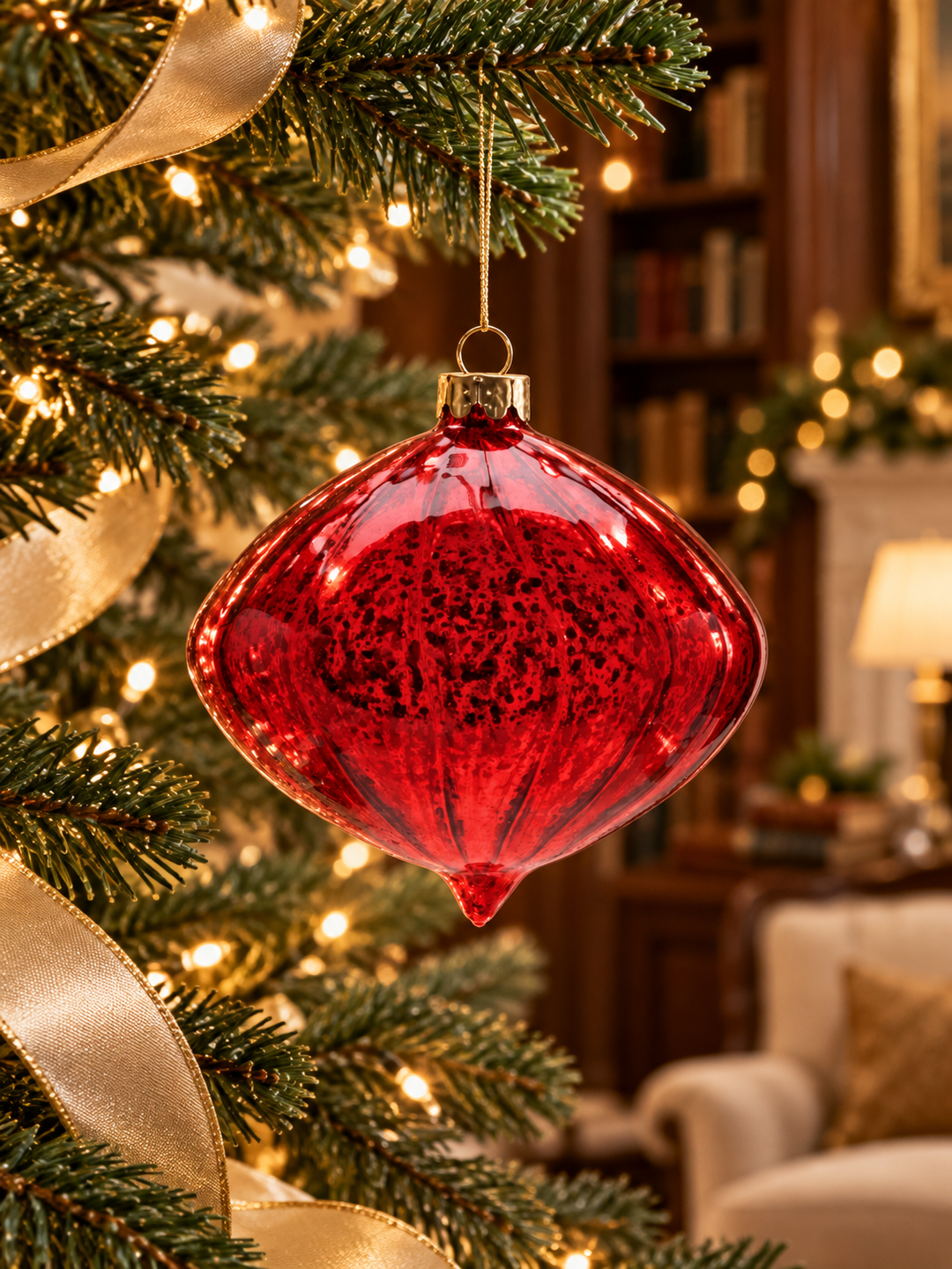 Ruby Radiance Glass Ornaments – 4″ & 4.5″
