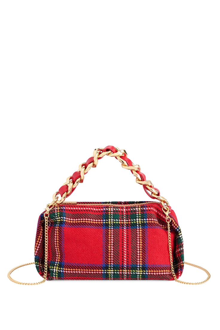 Tartan Twist Top Handle Bag