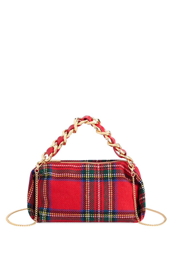 Tartan Twist Top Handle Bag