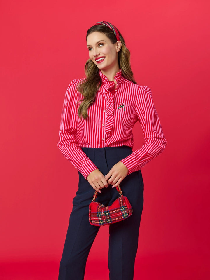 Tartan Twist Top Handle Bag