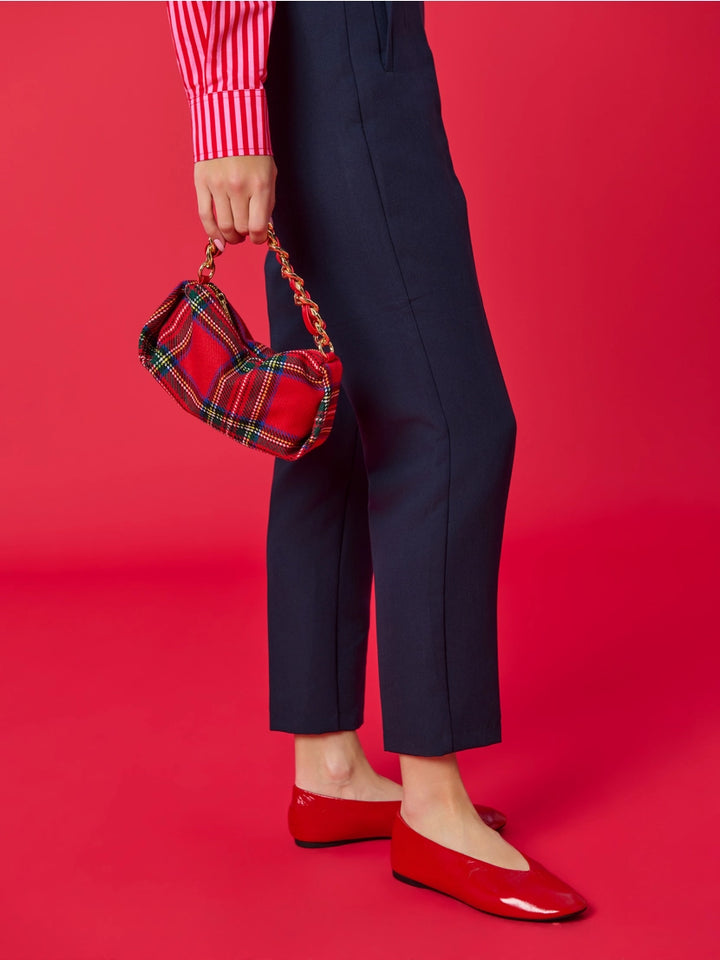 Tartan Twist Top Handle Bag