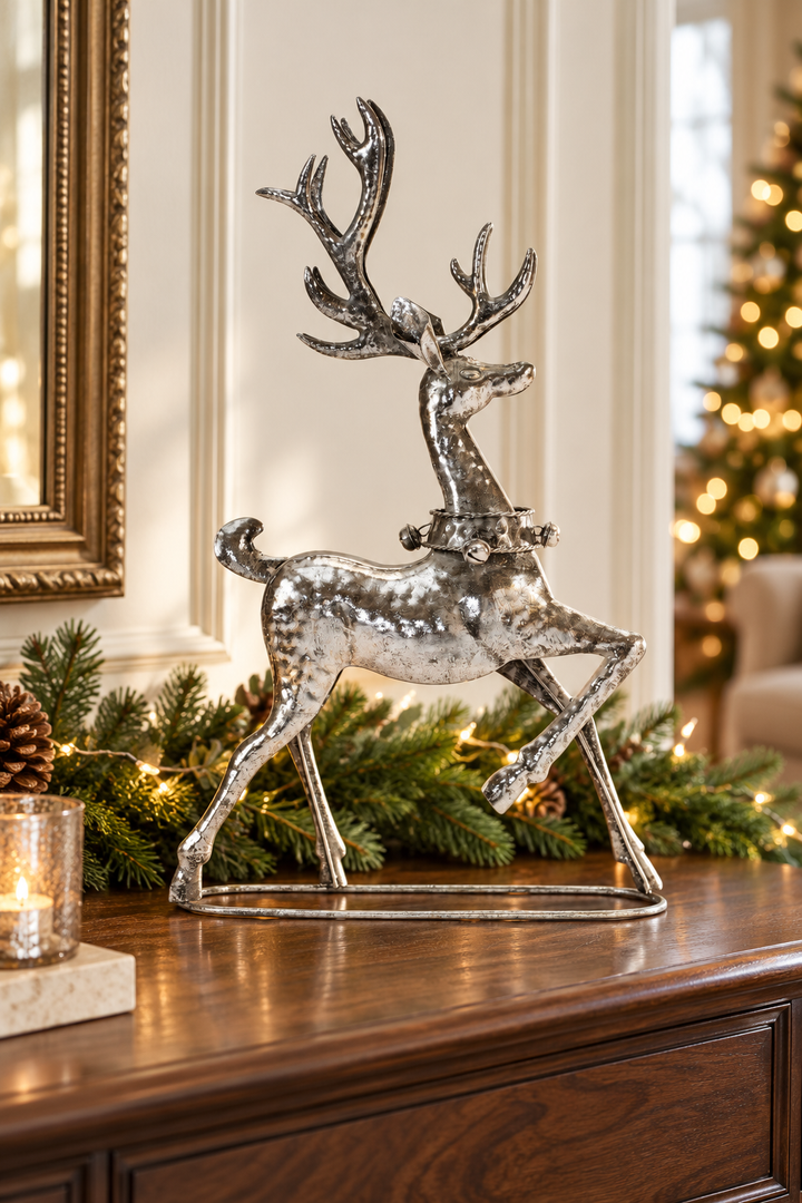 Silver Splendor Prancing Reindeer — 22"