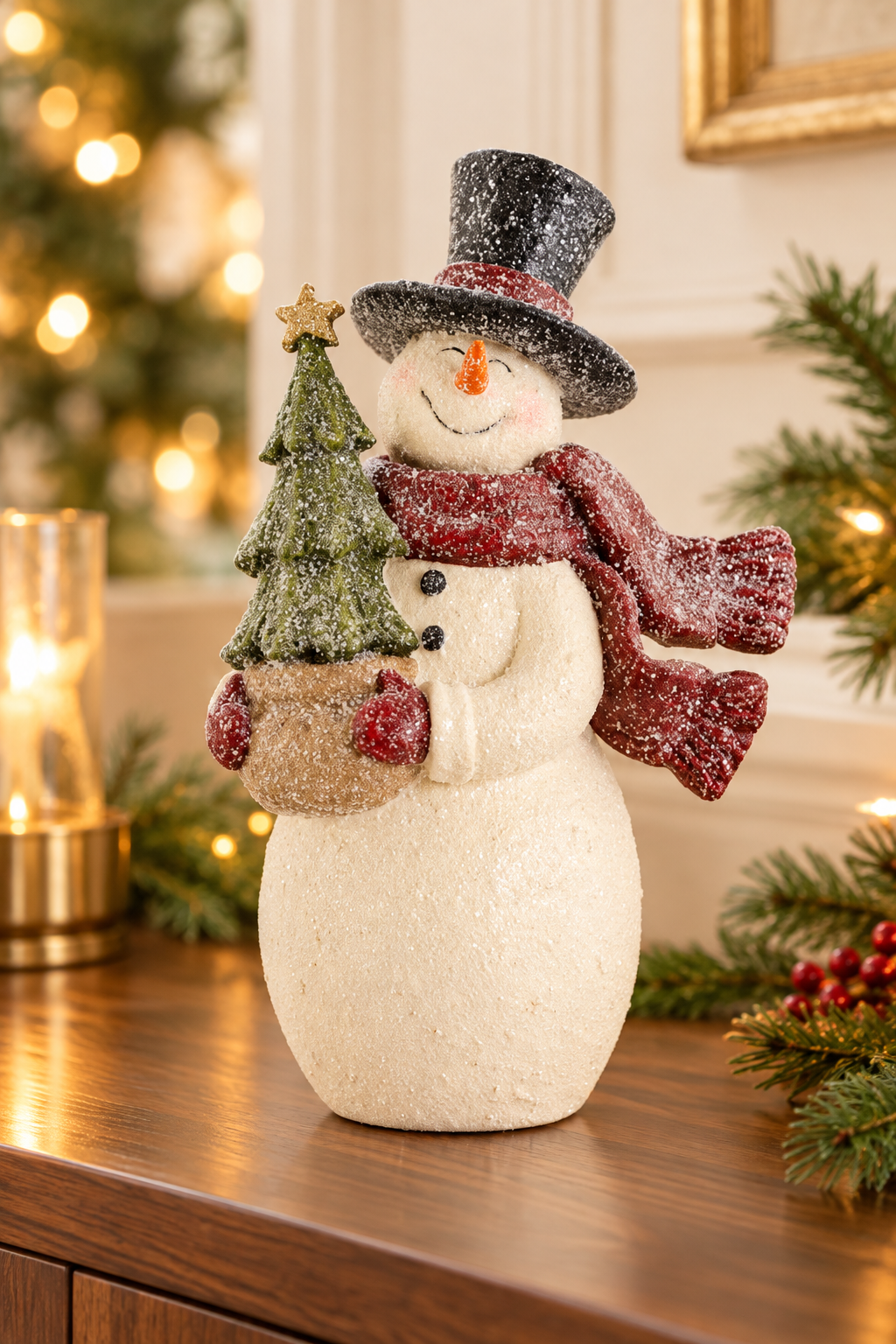 Frosted Winter Friends Snowman Figurines