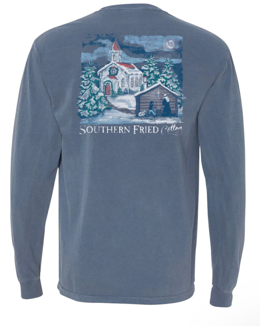Snowy Church Long Sleeve Tee
