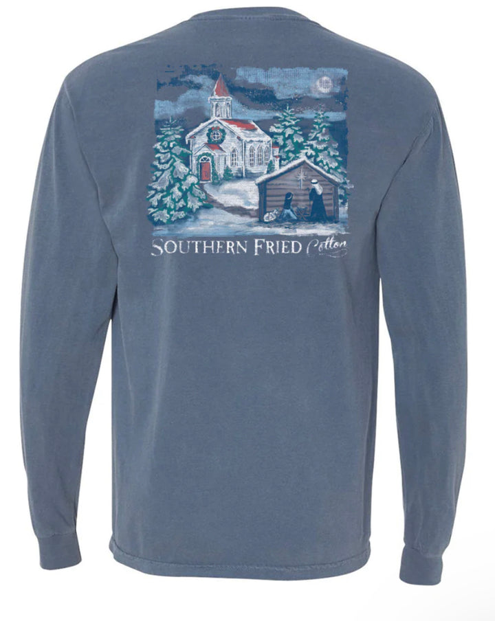 Snowy Church Long Sleeve Tee