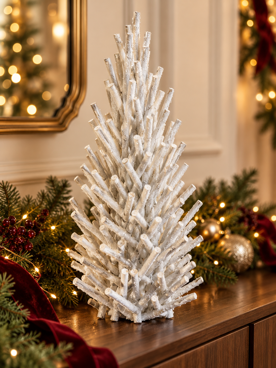 Winter Sparkle White Branch Trees