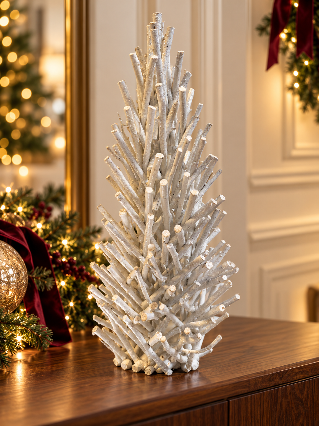 Winter Sparkle White Branch Trees