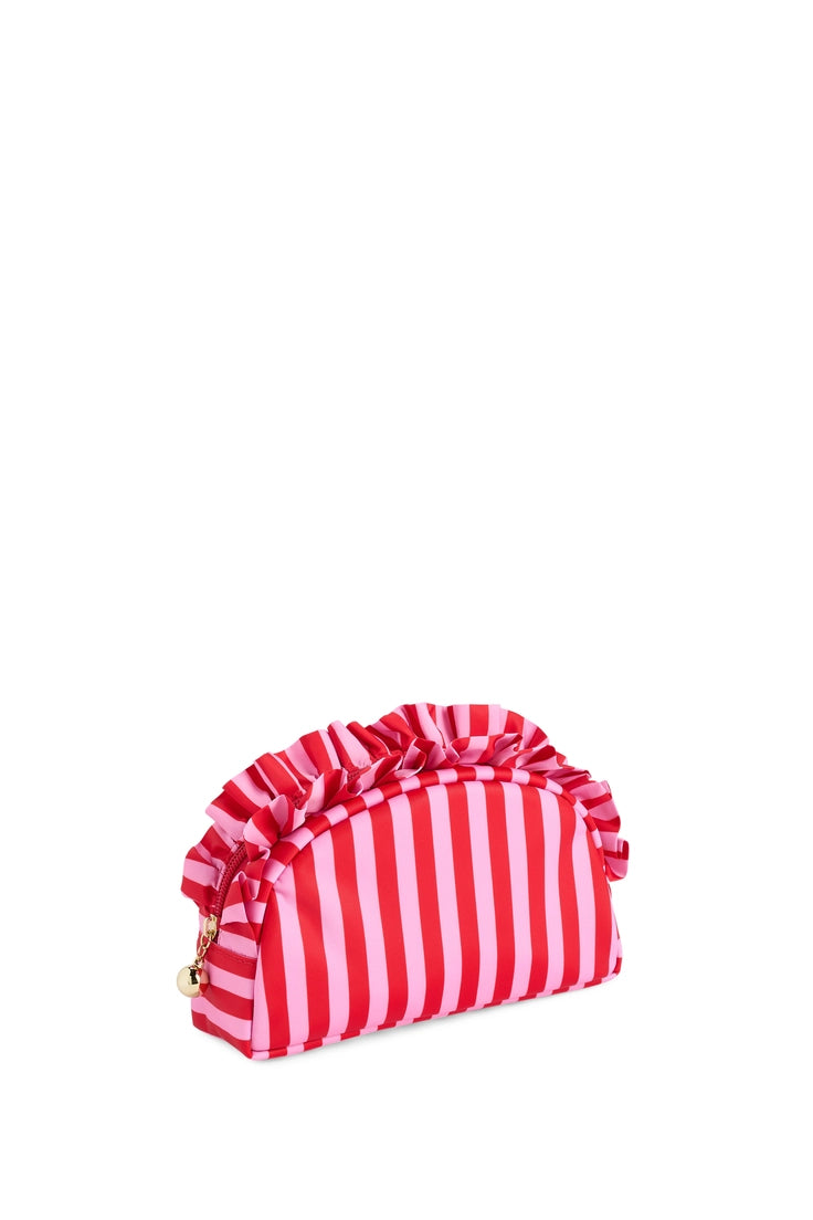 Peppermint Ruffle Cosmetic Bag