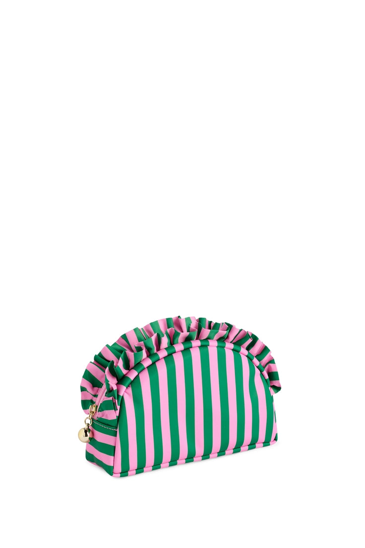 Peppermint Ruffle Cosmetic Bag