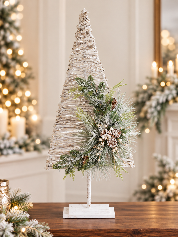 Frosted Woodland Woven Christmas Trees