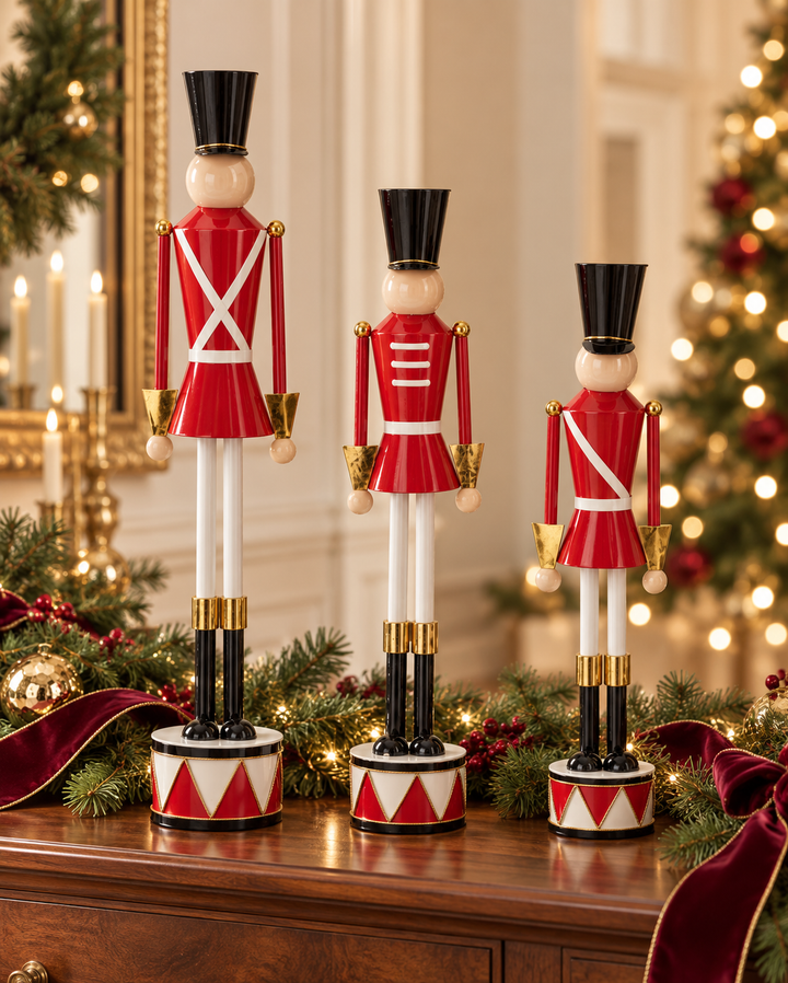 Regal Christmas Drum Soldier Figurines