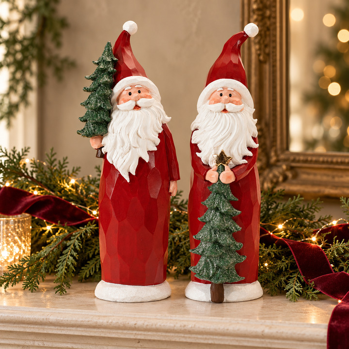 Christmas Cheer Santa Figurine – 15″