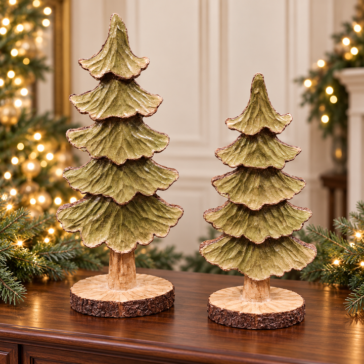 Woodland Evergreen Trees on a Base