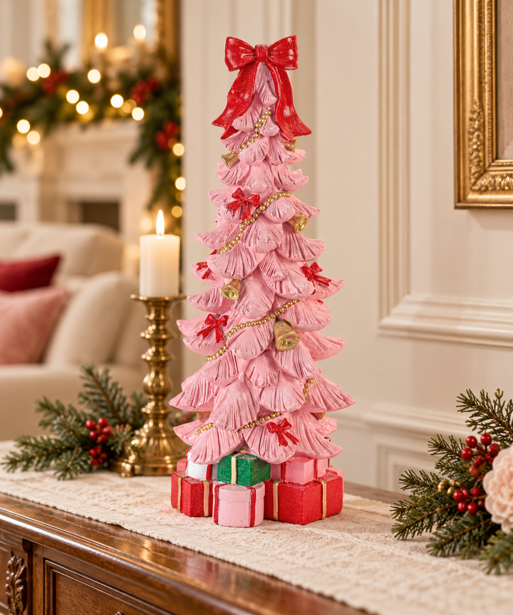 Blush & Bows Christmas Tree with Packages