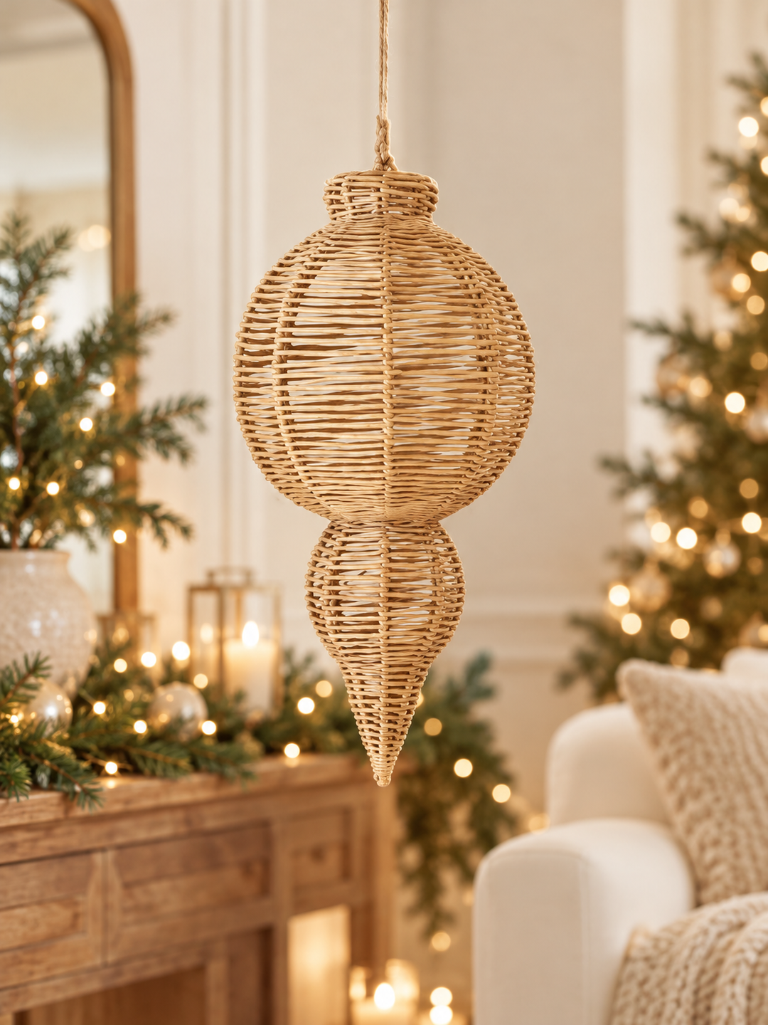 Natural Seagrass Hanging Ornaments