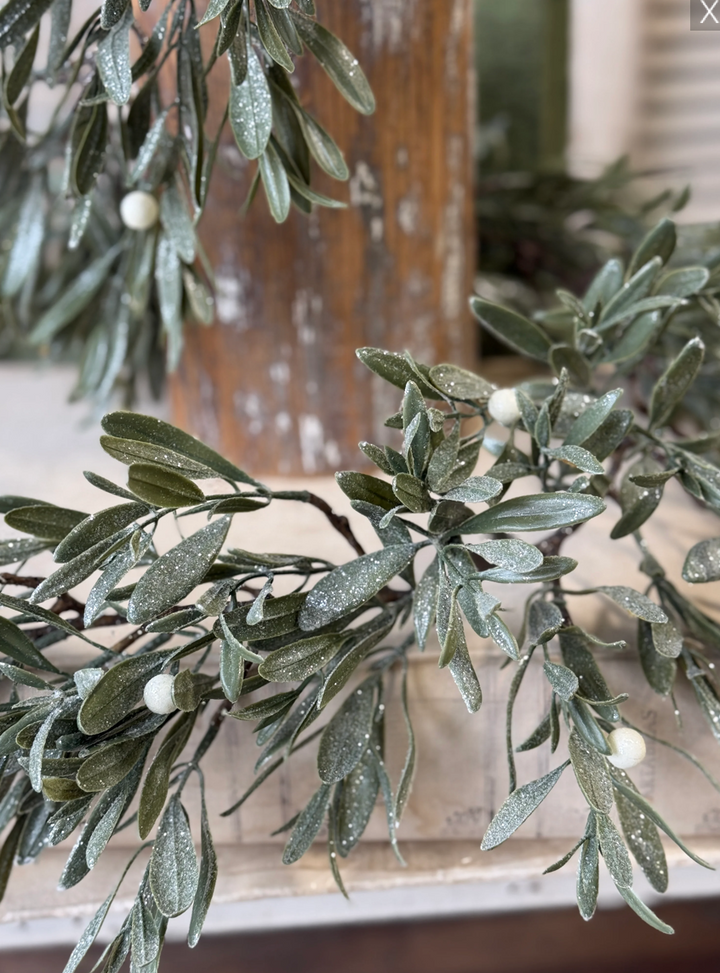 Winter’s Kiss Mistletoe Garland — 6'